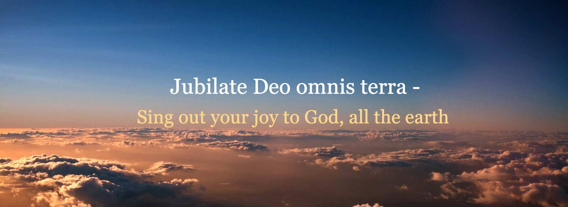 Sing out your Joy to God